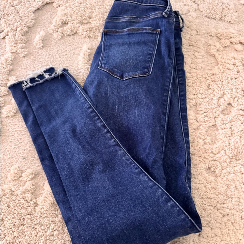 Abercrombie & Fitch Indigo High-Rise Skinny Jeans - Picture 3 of 3